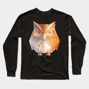 Wood geometric owl Long Sleeve T-Shirt